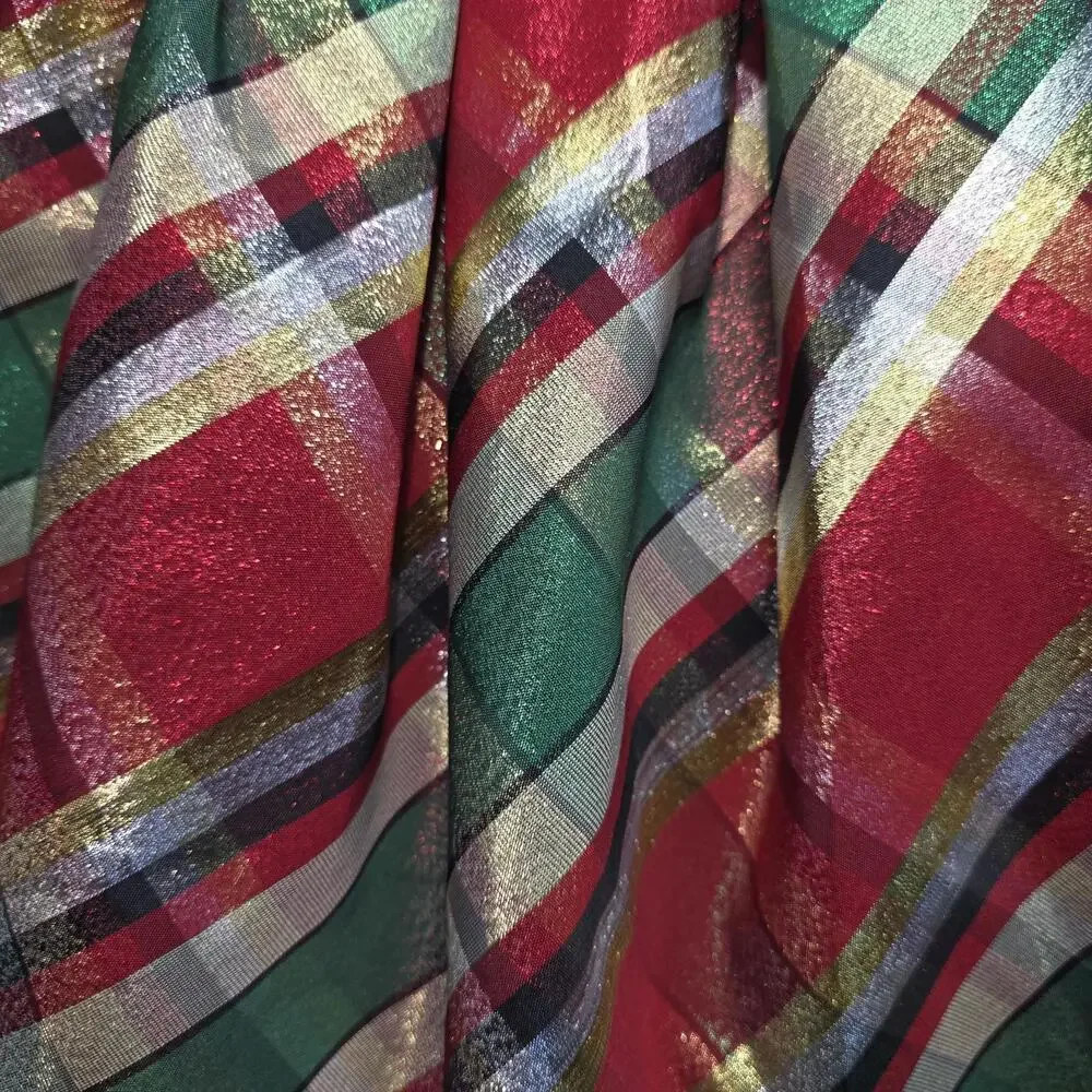 Iris & Ivy Black Velvet Red/Green Plaid Taffeta Christmas Dress Girls Size 18 Mo